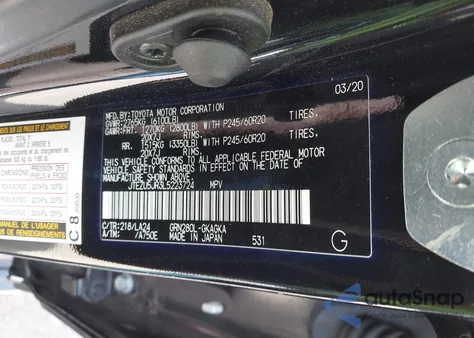 2020 Toyota 4Runner Limited from USA, damaged, VIN JTEZU5JR3L5223724